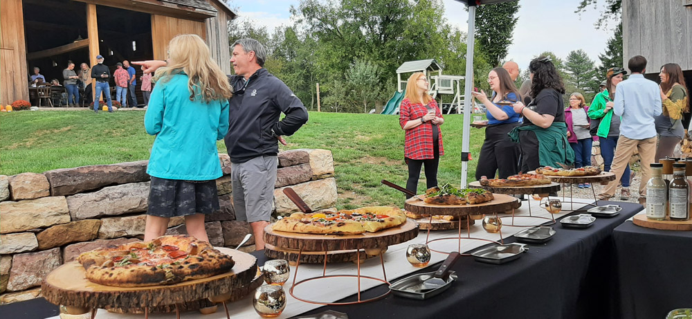 Feather Pizza onsite catering outdoor event
