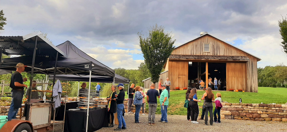 Feather Pizza onsite catering outdoor event